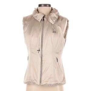 cAbi Cream/Tan Colored Faux Fur Lined Vest - Size Small